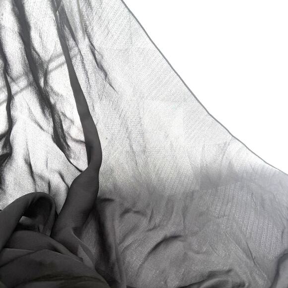 Burberry Black Plaid Silk Scarf NWT - Picture 4 of 4